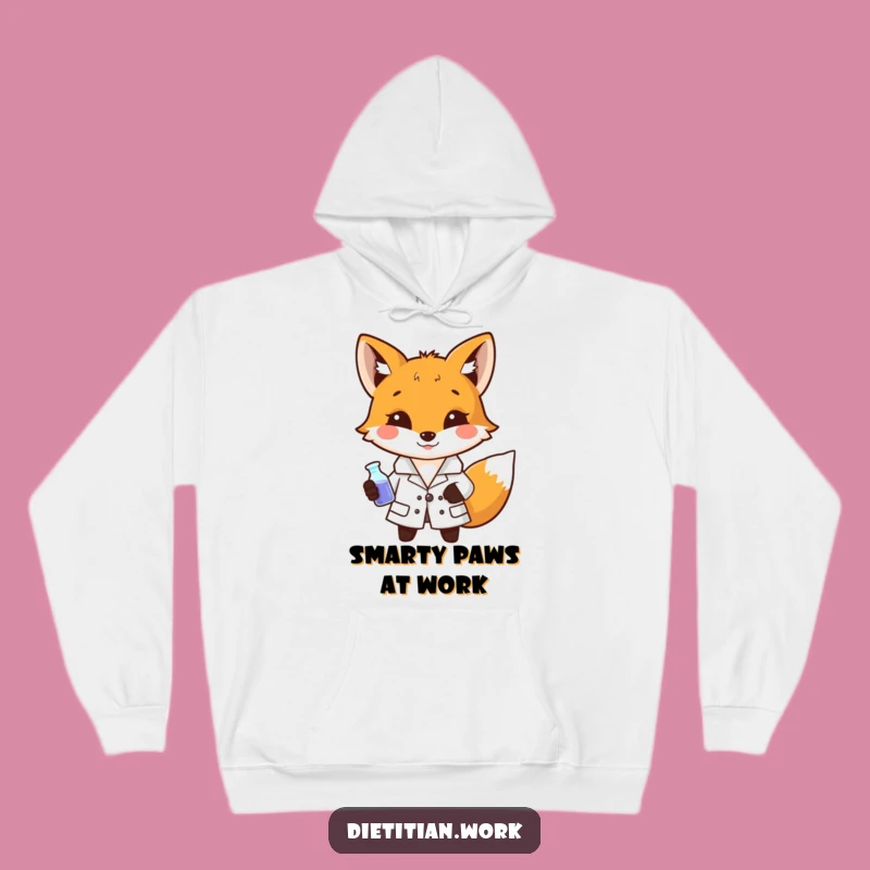 Funny Fox Scientist Hoodie: Cozy Lab Coat Comfort, Ideal Funny Gift for Intellectuals