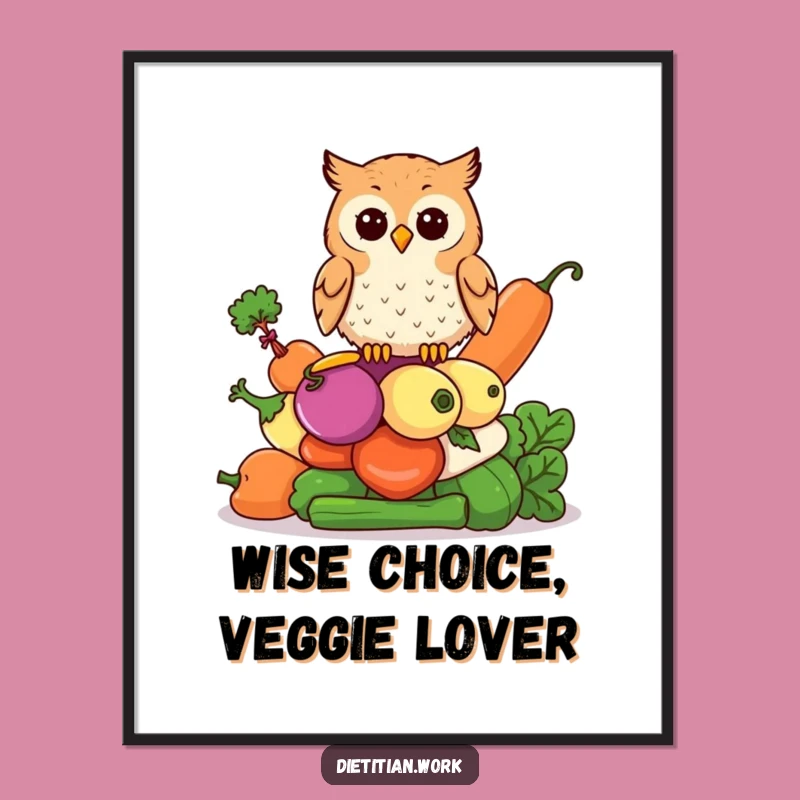 Free Printable Wall Art: Wise Owl - Funny Downloadable Decor