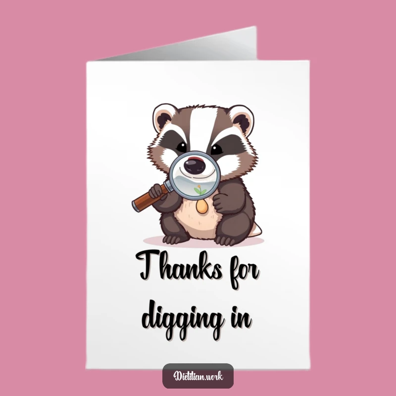 Free Printable Thank You Card: Detailed Badger - Clever Downloadable Appreciation