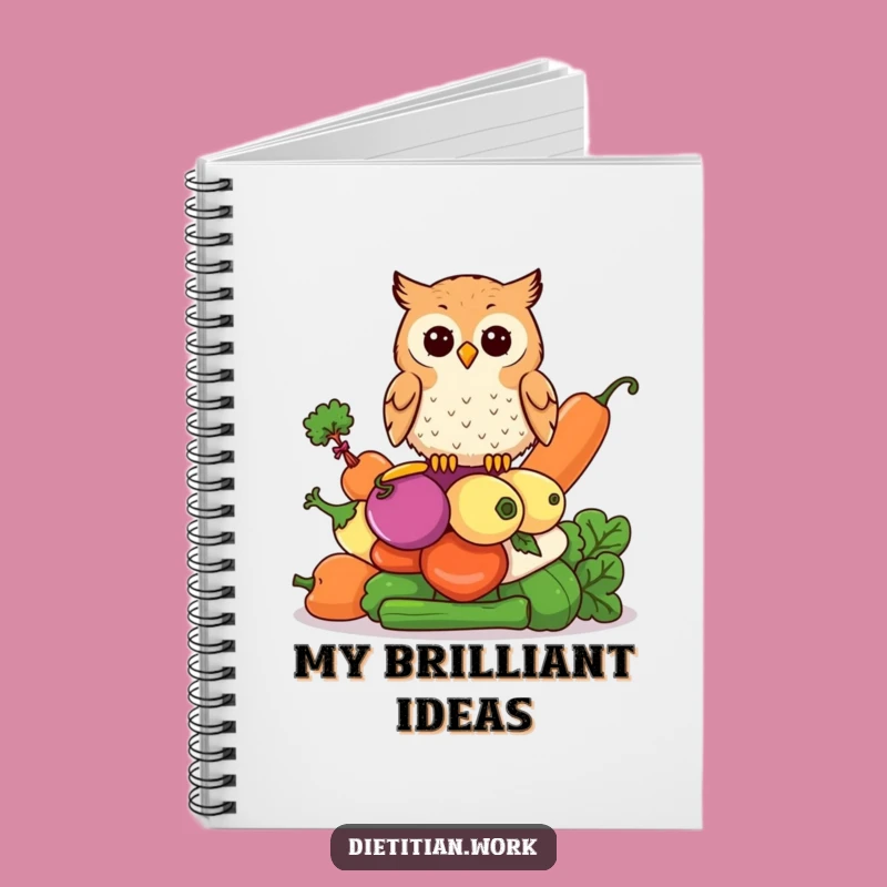 Funny Owl Wisdom Notebook: Vegetable Notes, Perfect Funny Gift for Studious Minds
