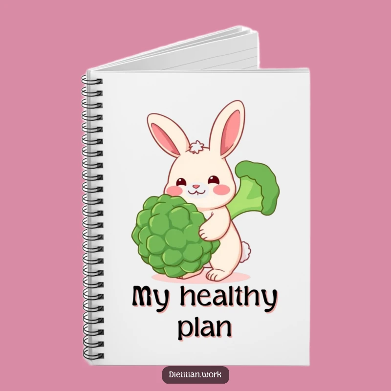 Funny Rabbit Balance Notebook: Broccoli Notes, Perfect Funny Gift for Energetic Planners