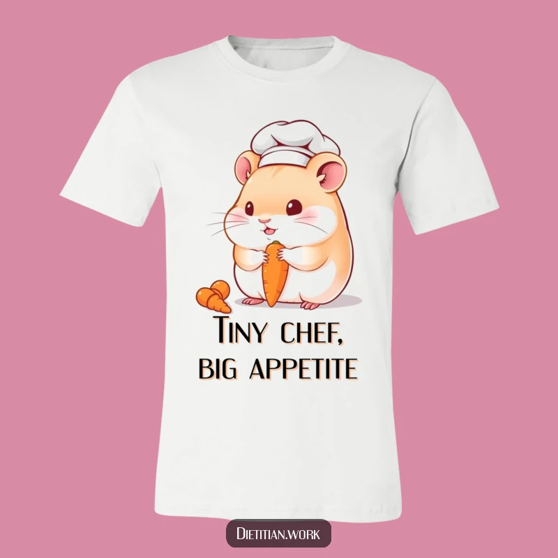 Funny Hamster Chef T-Shirt: Chubby Hamster Munching Carrot, The Ultimate Funny Gift for Animal Lovers
