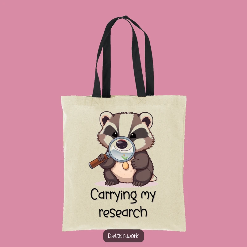 Funny Badger Seed Examiner Tote Bag: Carry Your Finds with Detective Charm, Perfect Funny Gift
