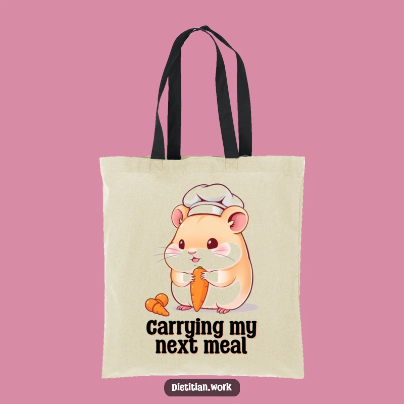 Funny Hamster Chef Tote Bag: Carry Your Goods with a Chubby Chef Hamster, Ideal Funny Gift