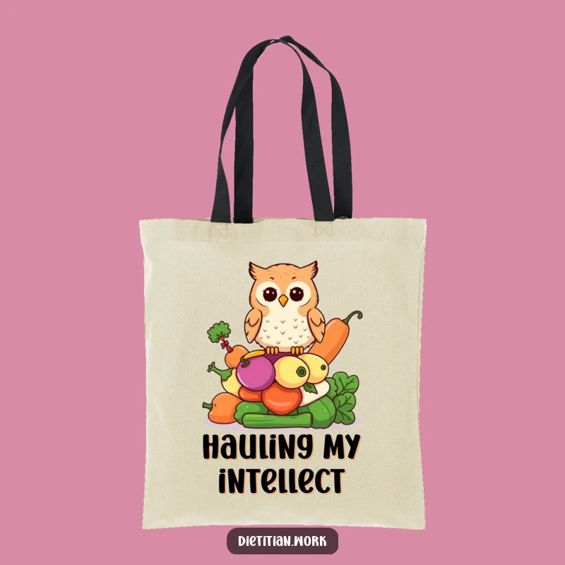 Funny Owl Vegetable Tote Bag: Wise Perch Carry-All, Perfect Funny Gift for Organizers